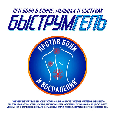 Купить Быструмгель 2,5 % 30 г гель для наружного применения