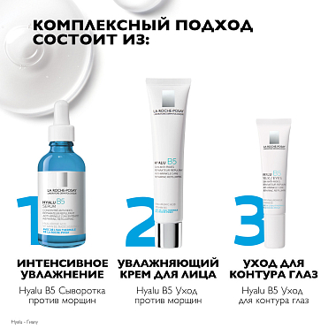 Купить La Roche-Posay Hyalu B5  50 мл сыворотка антивозрастная увлажняющая  для кожи лица против морщин с гиалуроновой кислотой