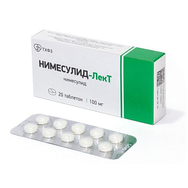 Купить Нимесулид-ЛекТ 100 мг 20 шт таблетки
