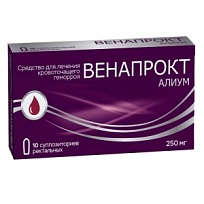 Купить: Венапрокт Алиум 10 шт суппозитории ректальные
