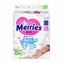 Купить: Merries 82 шт подгузники для детей размер S (4-8 кг)