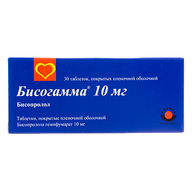 Купить Бисогамма 10 мг 30 шт таблетки покрытые пленочной оболочкой