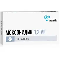 Купить: Моксонидин 200 мкг 28 шт таблетки покрытые пленочной оболочкой