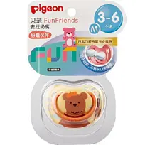 Купить: Pigeon FunFriends пустышка мишка силиконовая 3+ месяцев размер M