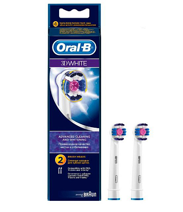 Купить ORAL-B 3D White EB18 2 шт насадка для электрической зубной щетки