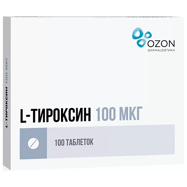 Купить Л-Тироксин 100 мкг 100 шт таблетки