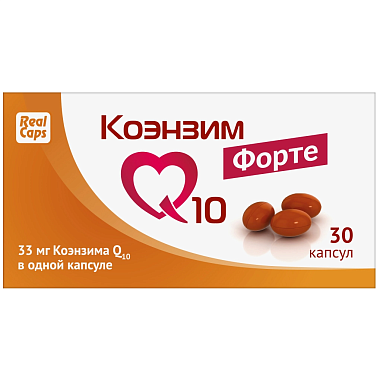 Купить Коэнзим Q10 Форте Реалкапс 33 мг 30 шт капсулы