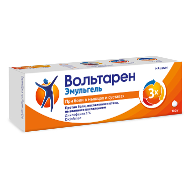 Купить Вольтарен Эмульгель 1 % 100 г гель для наружного применения