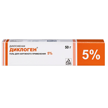 Купить Диклоген 5 % 50 г гель для наружного применения