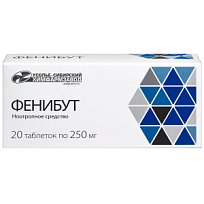 Купить: Фенибут 250 мг 20 шт таблетки