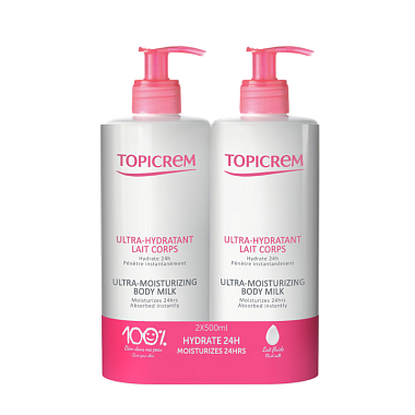 Купить Topicrem 500 мл 2 штмолочко для тела ультра-увлажняющее