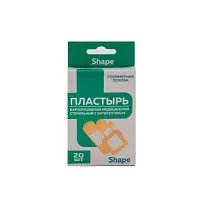 Купить: Пластырь мед  стер бактер с антисеп на полим основе наб №20 телесн Shape