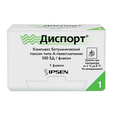 Купить Диспорт 500 ЕД 3 мл 1 шт лиофилизат для приготовления раствора для инъекций флакон