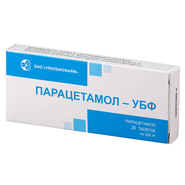 Купить Парацетамол-УБФ 500 мг 20 шт таблетки