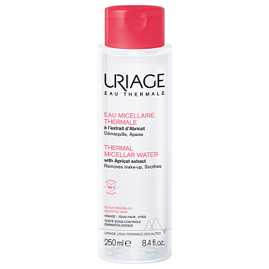 Купить Uriage Thermal Micellar Water 250 мл вода мицеллярная очищающая без ароматизаторов для гиперчувствительной кожи