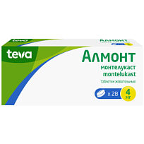 Купить: Алмонт 4 мг 28 шт таблетки жевательные
