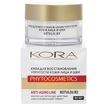 Купить Kora 50 мл крем для лица и шеи для восстанавления упругости кожи с эффектом ботокса