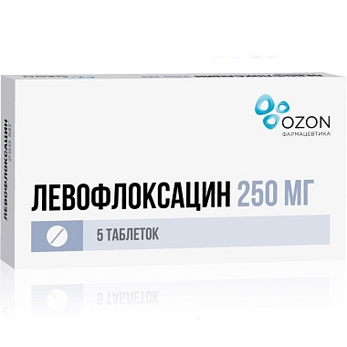 Купить Левофлоксацин 250 мг 5 шт таблетки покрытые пленочной оболочкой