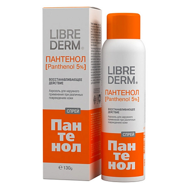 Купить Librederm Пантенол 130 г аэрозоль-спрей для наружного применения восстанавливающее действие