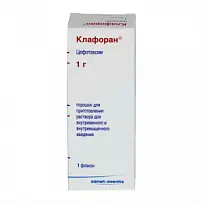 Купить: Клафоран 1 г 1 шт порошок для приготовления раствора для внутривенного и внутримышечного введения флакон