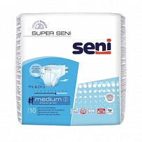 Купить: Seni Super подгузники 10 шт размер M 6 капель