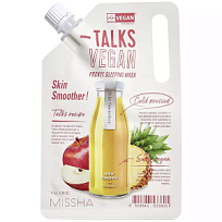Купить: Missha Talks Vegan Squeeze Skin Smoother 10 г маска для лица отшелушивающая и смягчающая с экстрактом яблока и ананаса