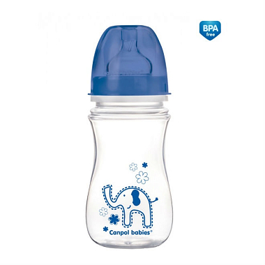 Купить Canpol babies PP EasyStart Colourful animals 240 мл бутылочка с широким горлышком антиколиковая 3+