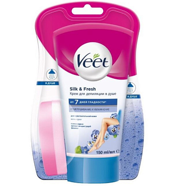 Купить Veet Minima 150 мл крем для депиляции в душе для чувствительной кожи