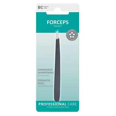 Купить BC beauty care пинцет для бровей скошенный из нержавеющей стали