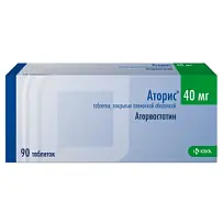 Купить: Аторис 40 мг 90 шт таблетки покрытые пленочной оболочкой