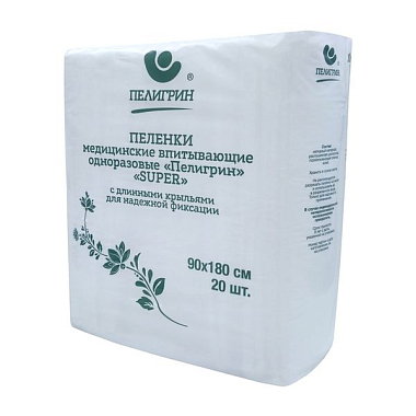Купить Пеленки впитыв однораз Пелигрин Супер 90смX180см №20 н/стер