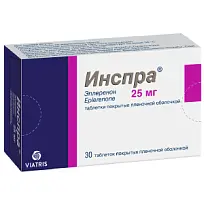 Купить: Инспра 25 мг 30 шт таблетки покрытые пленочной оболочкой