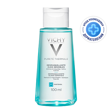 Купить Vichy Purete Thermale 100 мл средство для снятия макияжа с глаз и кожи лица успокаивающее