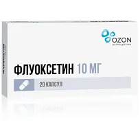 Купить: Флуоксетин 10 мг 20 шт капсулы