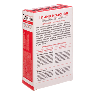 Купить Глина 100 г порошок красная