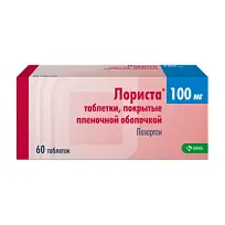 Купить: Лориста 100 мг 60 шт таблетки покрытые пленочной оболочкой