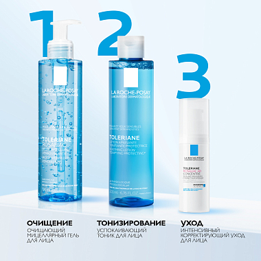 Купить La Roche-Posay Toleriane Rosaliac Gel 195 мл гель мицеллярный  для очищения кожи лица и век снятия макияжа