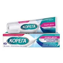 Купить: Корега 40 г крем для фиксации зубных протезов защита десен