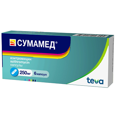 Купить Сумамед 250 мг 6 шт капсулы