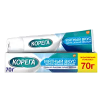Купить: Корега Экстра Сильный крем для фиксации зубных протезов 70 г 2 шт мятный вкус