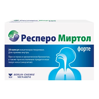 Купить: Респеро Миртол Форте 300 мг 20 шт капсулы кишечнорастворимые