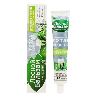 Купить Лесной бальзам 75 мл зубная паста с алоэ вера и белым чаем