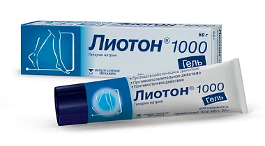 Купить Лиотон 1000 50 г гель для наружного применения