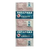 Купить: Янтарная Кислота 100 мг 10 шт таблетки
