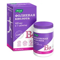 Купить: Эвалар Фолиевая кислота с витаминами В12 и В6 90 шт таблетки