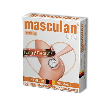 Купить Masculan 3 шт презервативы ультра с колечками пупырышками и анестетиком