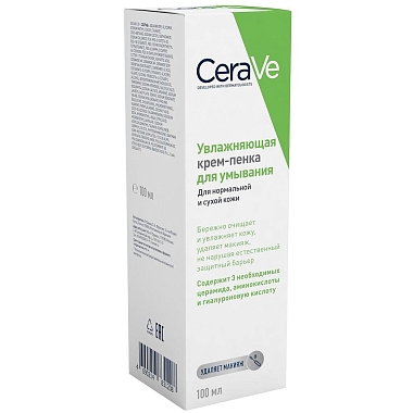 Купить CeraVe крем-пенка увлажняющ для умывания 100мл