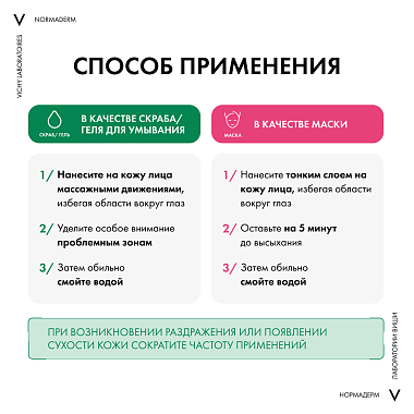Купить Vichy Normaderm 125 мл средство очищающее  3 в 1 гель маска и скраб для проблемной кожи