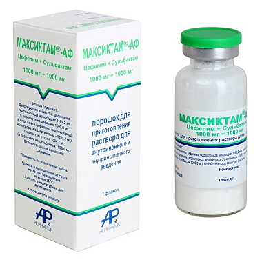 Купить Максиктам-АФ пор д/р-ра д/в/в и в/м введ 1г+1г фл №1