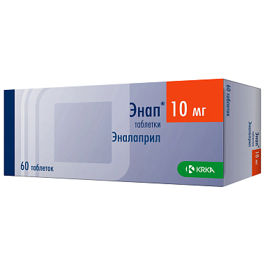 Купить Энап 10 мг 60 шт таблетки